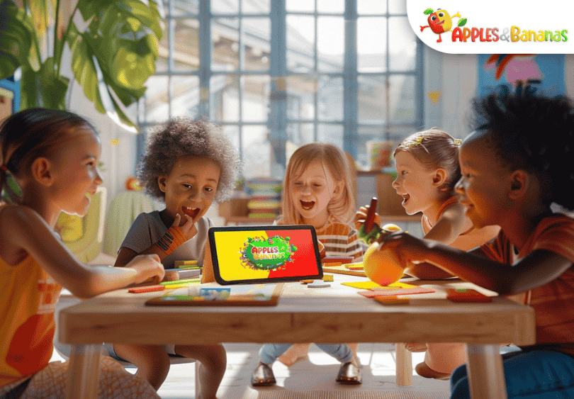 Interactive counting game for kids with balloon popping activity on a learning app
