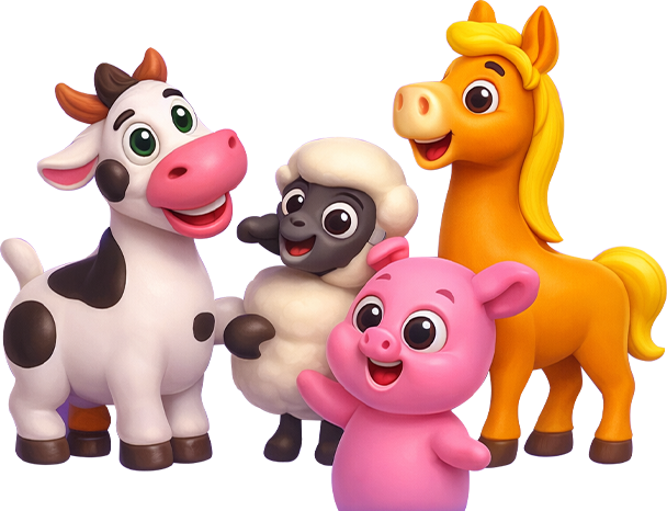 Apples & Bananas farm characters